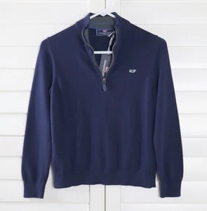 VINEYARD VINES NWT $75 Boys Boathouse Quarter Zip Sweater Top Size Small 8 10 - Picture 1 of 4