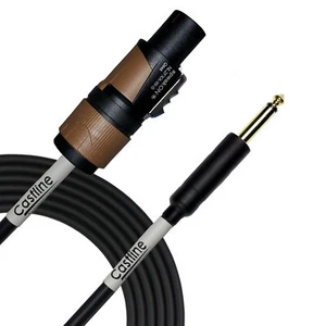Castline Gold 1/4" TS to 2 pole Neutrik SpeakON Speaker Cable Mogami 3082 - Picture 1 of 4