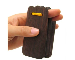 Sanba Okinawa percussion castanets made from black ebony free shipping! - Picture 1 of 1