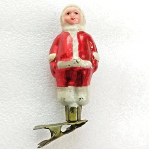 Seltenes altes Vintage Glas Weihnachten Tannenbaum Ornament Neujahr X-Mas Dekoration Junge - Bild 1 von 8