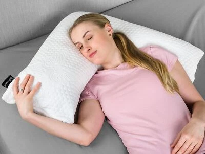 AviiatoR Extra Filled V Pillow With Zippered Pillowcase | Adjustable Firmness