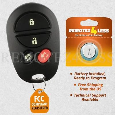 Replacement for Toyota Avalon Solara Keyless Entry Remote Car Key Fob Foto 1 de 4