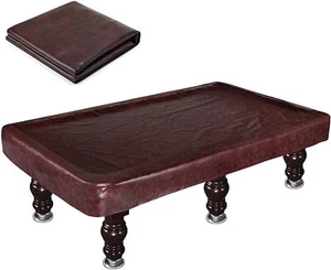 Cubierta de mesa de billar de billar de 7/8/9 pies de cuero sintético resistente impermeable para billar - Imagen 1 de 24