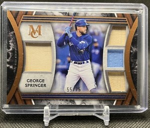 2022 Topps Museum Collection GEORGE SPRINGER Quad Relic /75 Toronto Blue Jays