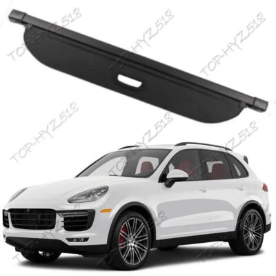Cubierta de maletero trasero de carga protector de equipaje pantalla negra para Porsche Cayenne 2011-2018 Foto 1 de 4