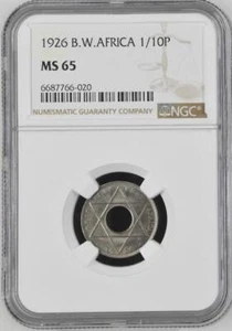 British West Africa 1/10 Penny 1926 NGC MS 65 - Picture 1 of 2