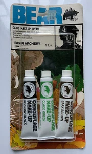 NOS Vintage Fred Bear Archery Camo Make Up Cream Traditional & Recurve Bowhunter - Picture 1 of 2