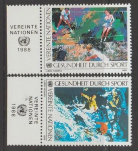 UNITED NATIONS VIENNA 1988 Health in Sports Design Set MNH $1.00 - Picture 1 of 1