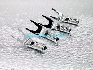 4x Cable de altavoz de cobre puro rodio pala conector terminal enchufe - Imagen 1 de 7