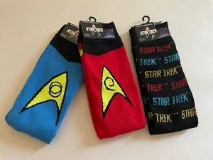 3 x Pair Star Trek Crew Sock Men's - starship Enterprise - Picture 1 of 3