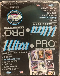 Ultra Pro Platinum Series Hologram 9 Pocket Pages Pack Of 100 Pages NEW Sealed - Picture 1 of 4