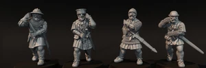 13th C. Billmen Various Poses 28mm Medieval, Bannockburn, Wargames, Collectors