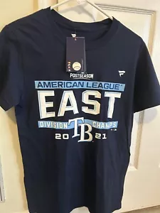 Fanatics 2021 Tampa Bay Rays American League Champs Shirt (Men’s Size Small) - Picture 1 of 7