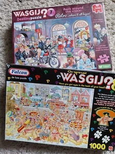 2x Wasgij Mystery 8 High Tide & Rock Around Clock 1000 Piece Jigsaw Puzzle Set - Picture 1 of 17