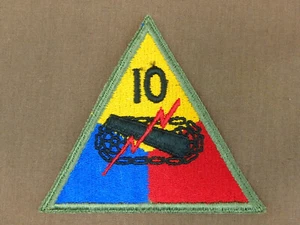 WW2 U.S. ARMY 10TH ARMORED DIVISION PATCH ORIGINAL NO UV GLOW  - Picture 1 of 2
