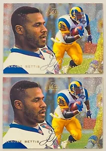 (2) Lotto di carte Jerome Bettis 1995 Flair Preview calcio quasi nuove #17 - Foto 1 di 2