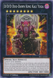 YUGIOH - D/D/D Duo-Dawn King Kali Yuga - SP17-EN045 - Common - 1st Edition - NM  - Picture 1 of 1