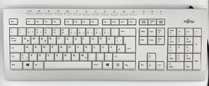 Fujitsu Tastatur Keyboard KB521 DE in weiß - Bild 1 von 6