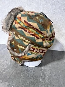 (nuevo) Sombrero de trampero de lana forrado de piel de cañón Pendleton Solstice talla PEQUEÑO - Imagen 1 de 7
