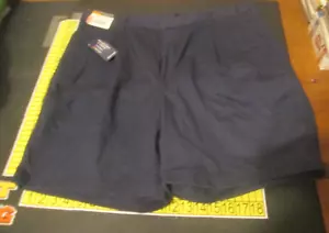Roundtree & Yorke pflegeleichte Köper klassische Passform plissiert Größe 40 marineblaue Shorts - Bild 1 von 6