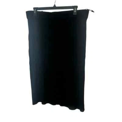 City Chic Black Ribbed Obsession Midi Skirt Size 22 New - Image 1 of 4