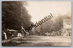 Real Photo Good Road Opening Celebration Blossburg Tioga County PA RP RPPC M133 - Picture 1 of 4