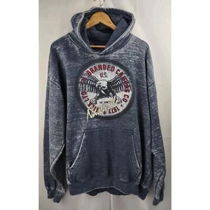 Salt Creek Souvenir Hoodie TN Branded Canvas Co Nashville Sz 2XL Distressed Blue - Picture 1 of 4