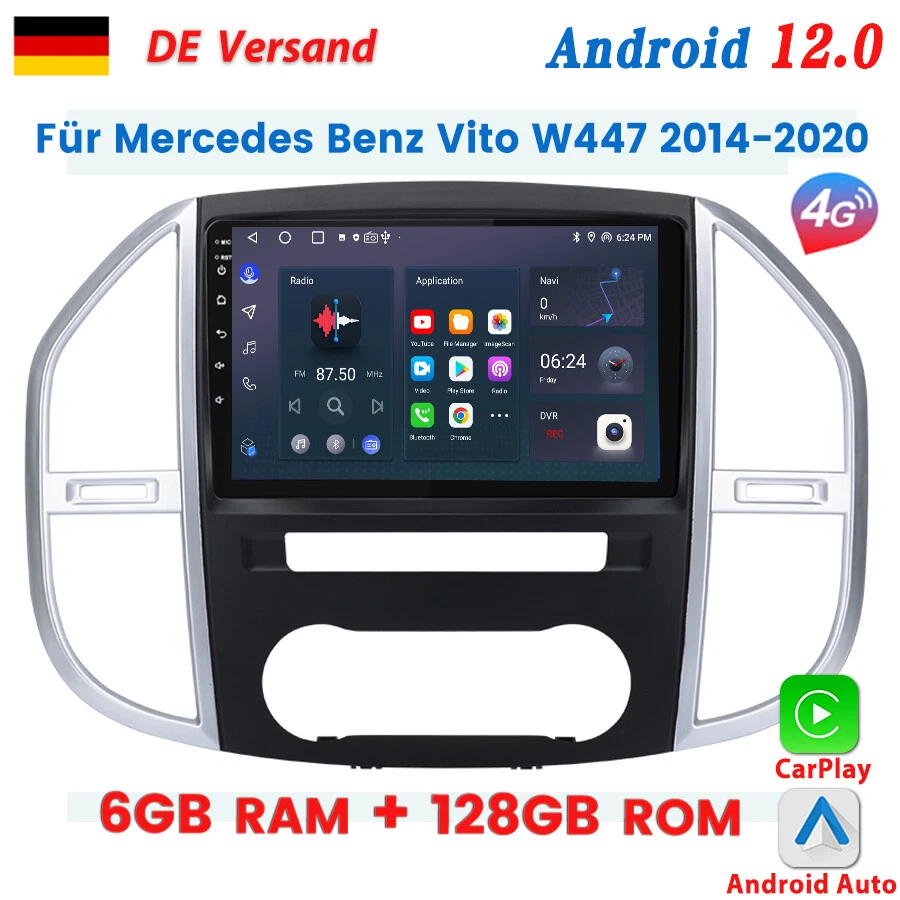DAB+ Für Mercedes Benz Vito W447 Autoradio GPS Navi SWC Android12 CarPlay 6+128G - Bild 1 von 4