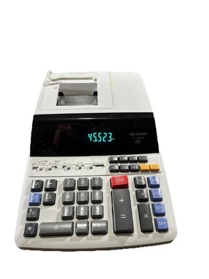 Impresora calculadora de impresión bicolor Sharp EL-1197P 3 12 dígitos probada funcionando  Foto 1 de 4