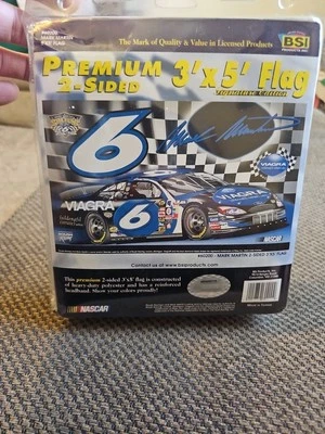 MARK MARTIN # 6 VIAGRA Nascar Signature Collection 3X5 Ft #60200 Flag NEW Sealed - Image 1 of 4