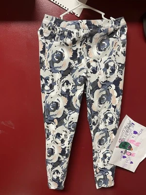 Spanx Jean-ish Ankle Leggings Womens Size Large Camo Floral Abstract Multi Color - Image 1 of 4