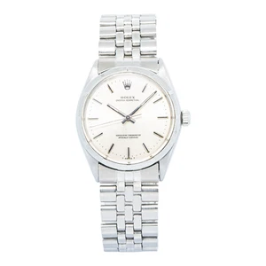 Rolex Oyster Perpetual 1003 Automatik Edelstahl Silber Zifferblatt Herrenuhr 34mm - Bild 1 von 6