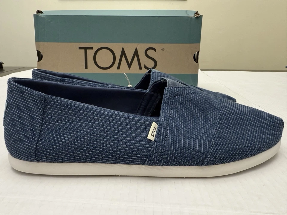 Zapatos sin cordones Toms Alpargata para hombre talla 11 azul pizarra Repreve Our Ocean tejidos nuevos con etiquetas Foto 1 de 4