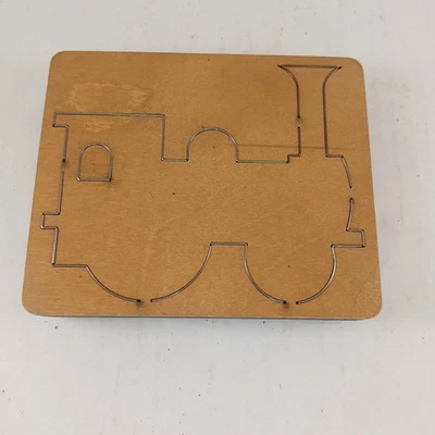 Locomotora Tren Transporte Ellison Equipo Educativo Accucut Madera Troquel 6"x5"  Foto 1 de 3