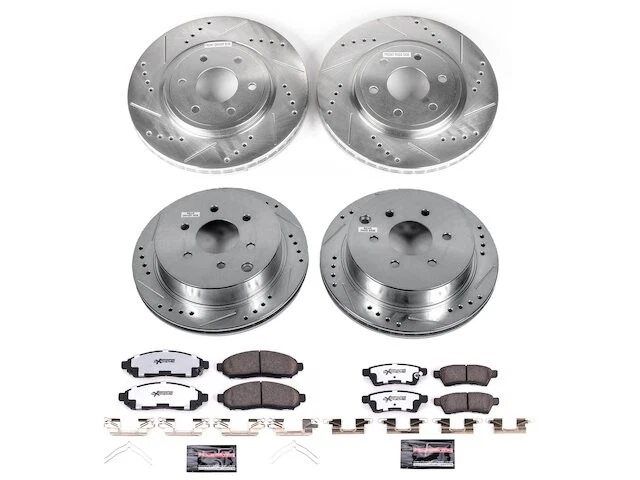 Front and Rear Brake Pad and Rotor Kit For 2009-2012 Suzuki Equator TV887RQ - Image 1 of 1