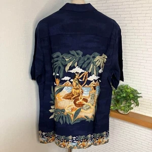 Camisa Aloha Hawaiana Paradise Bay Años 90 Rara Panel Trasero Rayón S De Colección - Imagen 1 de 8