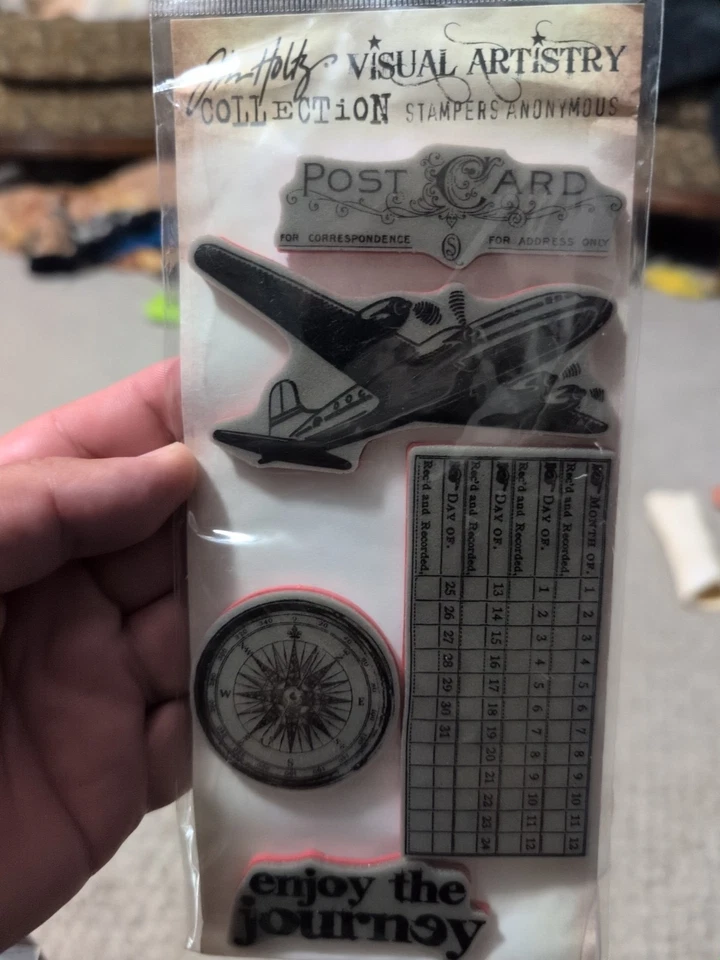 Tim Holtz Visual Artistry Stamper The Journey Travel Cling Stamp  - Image 1 of 4