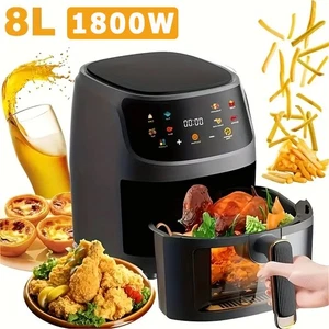 1800W Heißluftfritteuse XXL Air Fryer Fritteusen Heißluft Ofen Friteuse Schwarz - Bild 1 von 13