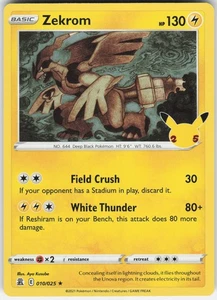 Zekrom Holo Rare Celebrations 010/025 LP-NM - Picture 1 of 2