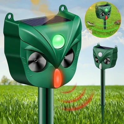 Solar Katzenschreck Ultraschall Katzenabwehr Tiervertreiber Garten Marderschreck - Bild 1 von 4