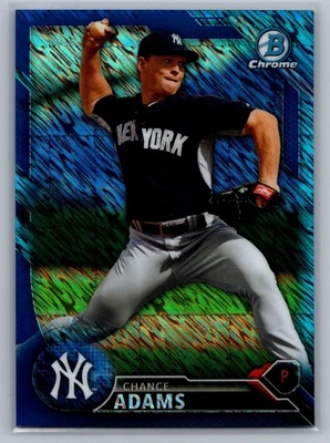 2016 Bowman Chrome #BCP192 Chance Adams New York Yankees Blue Shimmer - Image 1 of 2