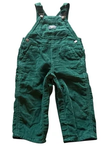 OshKosh B’gosh grüner Cord Overall 18M kariert gefüttert Vintage Style - Bild 1 von 10