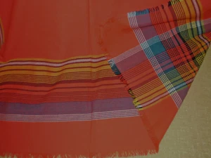 Vintage traditional Bulgarian Red tablecloth green, yellow, white ,red - Picture 1 of 8