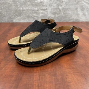 Low-Wedge Women Orthopedic Sandals Casual Flat Shoes Flip Flops Ladies Anti-Slip - Picture 1 of 15
