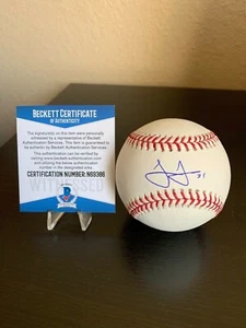 Autographed Houston Astros Josh James Signed MLB Baseball with Beckett COA - Picture 1 of 2