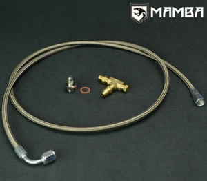 100cm Turbo Oil Feed Line Kit Garrett GTX3576R GTX3582R GTX3584RS Prevent Smoke - Picture 1 of 5