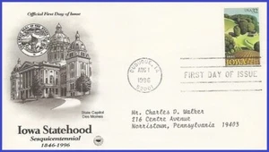 USA5 #3088 ADDR PCS ARTCRAFT FDC Iowa Statehood - Bild 1 von 1