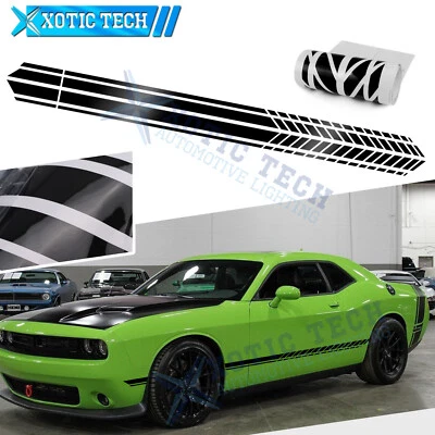 Black Side Body Door Sport Race Graphics Sticker For Dodge Challenger Charger - Image 1 of 4