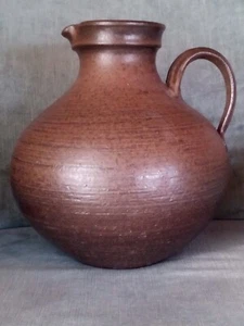 Großer Vintage Keramik Henkel Krug Vase 60er-Jahre signiert Rudi Stahl 7073 - Bild 1 von 5