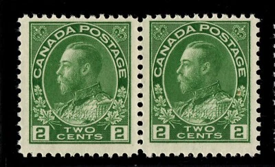   #107 pair Canada mint well centered - Image 1 of 2